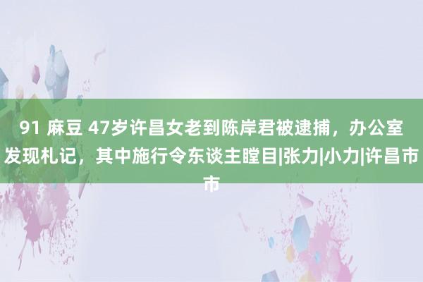 91 麻豆 47岁许昌女老到陈岸君被逮捕，办公室发现札记，其中施行令东谈主瞠目|张力|小力|许昌市